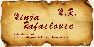 Minja Rafailović vizit kartica